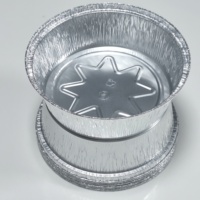 Plateau en aluminium profond de grande capacité de 8 pouces, résistant au four, de qualité alimentaire, 1450 ml, récipient alimentaire en PET, couvercle en papier, jetable, boulangerie, 205*66 mm