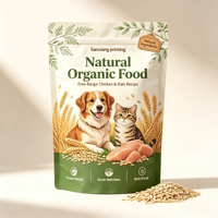 Sachet Doypack en aluminium et nylon imprimé numériquement avec fermeture éclair haute résistance à l'humidité pour l'emballage d'aliments pour animaux de compagnie