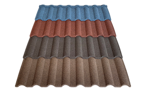 Tuiles de <span class=keywords><strong>toiture</strong></span> modernes en pierre revêtue de décrastique pour hôtels, avec des copeaux de pierre de bordure et un design élégant - Product Image 2