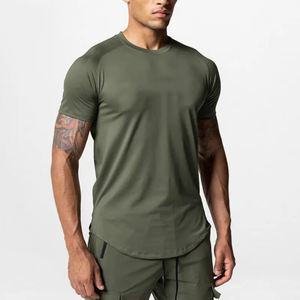 Benutzer definiertes neues Design Ihre eigene Trainings kleidung Polyester Spandex <span class=keywords><strong>Muscle</strong></span> Gym Active Wear <span class=keywords><strong>Muscle</strong></span> Fit T-Shirt Männer Fitness Dry Fit T-Shirt - Product Image 1