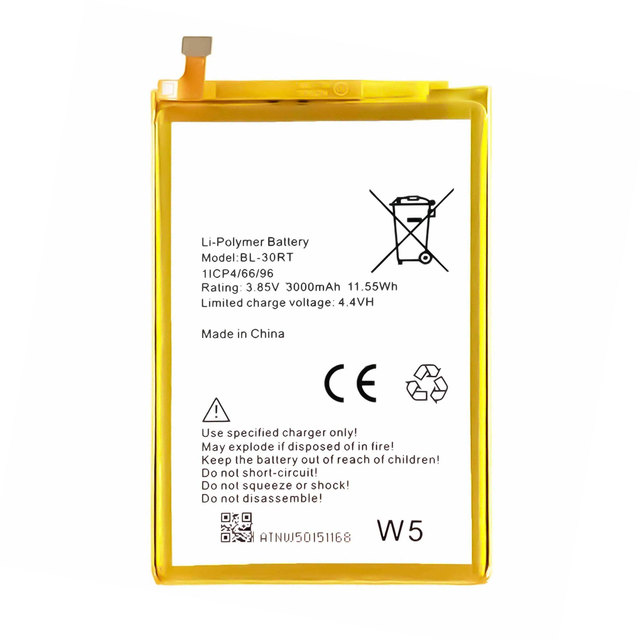 Wholesale Price Mobile Battery Replacement 3000mah BL-30RT Oem Rechargeable Cell Phone Battery for TECNO W5 Battery Ready Stock