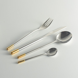 Nordico moderno in acciaio inox con finitura a specchio 304 Set di posate per la famiglia Western coltello forchetta alta estetica caffè - Product Image 1