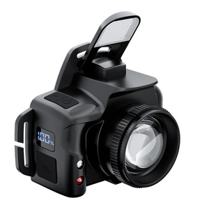 ไฟหน้า LED รุ่นซุปเปอร์ไบรท์ U8 พร้อมจอแสดงผลดิจิตอล ระยะ 300 ม. ชาร์จซ้ำได้ ใช้งานได้นาน 6 ถึง 7 ชั่วโมง สำหรับตกปลาตอนกลางคืน - Product Image 1