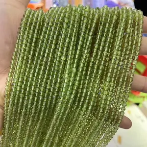 Peridot pietra 2N perline Olivine perline filo per bracciale collana gioielli all'ingrosso