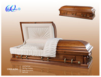 Ataúdes de Madera de Paulownia Estilo Americano para Funerales, Suministros Funerarios de Fábrica China