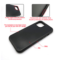 Protecteur par Sublimation pour téléphone portable, coque 2 en 1, nouveau, prêt d'impression 2D, pour iPhone 13, 12, 11 Pro Max, SE2, Xs Max, XR, 8, 7, 6, 6s Plus