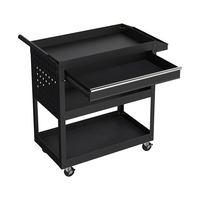Chariot multifonctionnel en acier robuste moderne avec 3 tiroirs, armoire de rangement portable pour la maison, le bureau, l'atelier, l'entrepôt