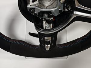 Sench สองด้าน Alcantara ไม่มีถุงลมนิรภัยพวงมาลัยสำหรับ <span class=keywords><strong>BMW</strong></span> E Series E87 E81 <span class=keywords><strong>E90</strong></span> E82 E91 E92 E84 E70 E71จากผู้ผลิตจีน - Product Image 3