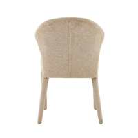 Bouclé-Stoff Moderner Umweltfreundlicher Umarmungsstuhl Gepolsterter Sessel Hochelastischer Schwamm Metallbeine für Zuhause Esszimmer Café Schlafzimmer