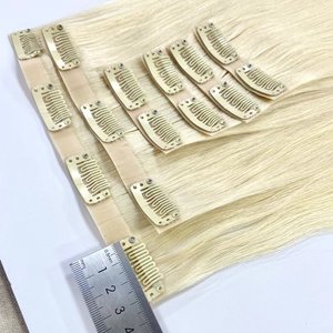 Premium 12A 100% Virgin Remy Hair <span class=keywords><strong>22</strong></span> pulgadas Invisible PU Clip-In Extensiones de cabello de inyección sin costuras - Product Image 3