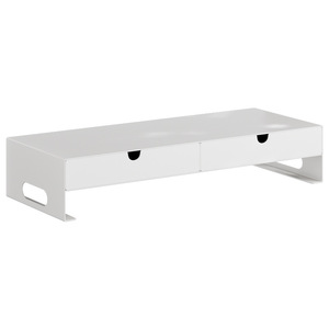 Soporte Elevador para Monitor de Computadora con Cajón, Estante de Almacenamiento Metálico, Organizador de Escritorio de 2 Niveles, Tipo Rectangular Vertical - Product Image 1