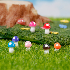 Ornements miniatures en résine en forme de champignons, fleurs artificielles colorées pour décorations de terrarium, idées de cadeaux de déménagement - Product Image 3
