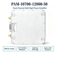 Module amplificateur de puissance GaN 50W OEM personnalisé 10700-12800MHz 7W2 avec contrôle D-Sub 32V pour station satellite VSAT