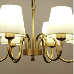 Lustre de style américain à 6 lumières, corps en fer, luminaire moderne pour salon, lampe de plafond - Product Image 4