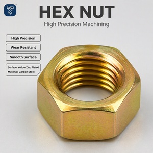 Tuercas Hexagonales de Acero al Carbono DIN934 ISO 4032, Recubiertas de Zinc Amarillo de Alta Resistencia, M6 M8 M10 M12 con Arandela - Product Image 5