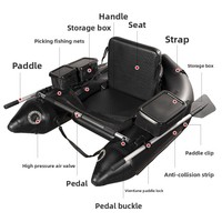 Bateau gonflable en PVC pliable pour la pêche à la ligne, protection de l'environnement, une personne, épaissi, capacité 160L, moins de 2m