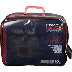 Set coprisedili 10 pz Powerbar nero/rosso - Product Image 2