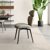 Chaise de salle à manger en cuir PU, décoration personnalisée pour la maison, best-seller, avec structure en acier carbone, à prix avantageux