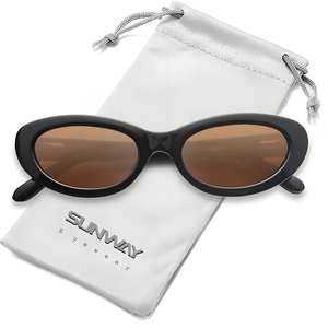 Fashion Classic Retro Small Oval Frames Sun Glasses with UV400 Outdoor Vintage Cat Eye Custom Logo Sunglasses for Women Men - Product Image 3