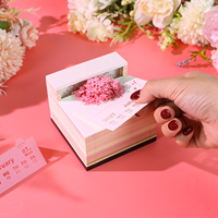 Sakura Shrine Treehouse 3D Paper Sculpture 2027 Art Calendar Dreamy Garden Diorama Memos with Mirror Base&LED Backlit Silhouette