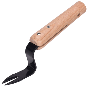 Desherbador manual de acero con mango de madera, herramienta de jardín - Product Image 3