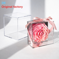 Boîte de rangement carrée transparente personnalisée en acrylique moderne, écologique et légère pour bonbons, avec couvercle facile à ouvrir