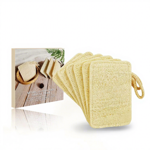 Éponges à vaisselle en loofah naturel avec logo personnalisé, éponge de nettoyage non rayante, éponge en fibres végétales biodégradables - Product Image 1