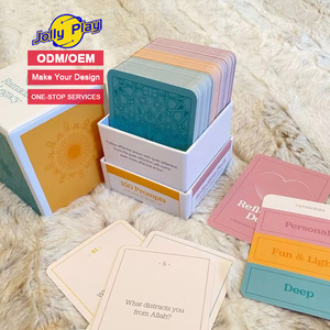 Chất lượng cao giấy in xách tay tích cực tự khẳng định thẻ vuông tùy chỉnh chơi thẻ với hộp đóng gói - Product Image 1