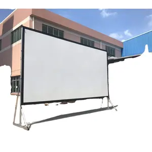 250 Inch Fabriek Prijs Draagbare Projector Screen Snelle Fold Scherm Outdoor Filmscherm Met Drape Kits