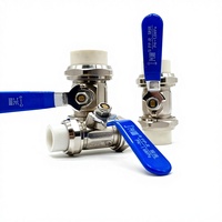 Vannes à boisseau sphérique en laiton XingFu DN20/DN25/DN32 à union simple/double, manuelles, OEM, durables, pour conduites, poignées bleues, usage eau, 200 psi