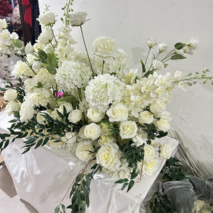 IFG decorazioni per la tavola di nozze <span class=keywords><strong>crema</strong></span> rosa ortensia verde 1m lunghezza Flower Runner - Product Image 5