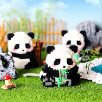 Jeu de table le plus vendu, ensemble de micro-blocs de construction éducatifs faits à la main, modèle animal DIY, puzzle de construction en mini-briques Panda