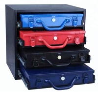 Boîte à outils multifonction en métal avec couvercle et compartiments pour le rangement des articles de quincaillerie à domicile