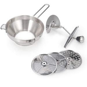 Moulin à aliments rotatif en acier inoxydable, presse-purée avec 3 disques interchangeables, moulin à aliments pour bébé 01AF001 - Product Image 3