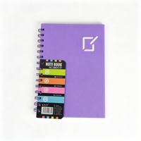 Carnet à spirale A5 avec couverture rigide en PP, 80 feuilles, ligné collège, pour étudiants, vente en gros