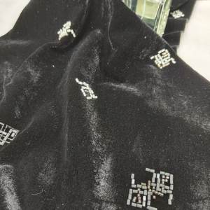Good Price and Quality Silk Velvet <strong>Fabric</strong> Beads Embroidery Silk Velvet <strong>Fabric</strong> for Dress - Product Image 4