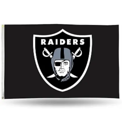 Bendera Raiders untuk Bendera Penggemar Tim Sepak Bola Kota Las Vegas 3X5 Kaki