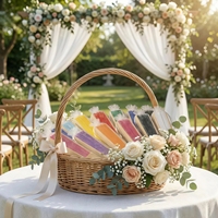 Éventails en soie personnalisés pour mariage, lot de 10 éventails pliants en bambou gravés sur mesure avec sacs en organza, cadeaux de mariage d'été