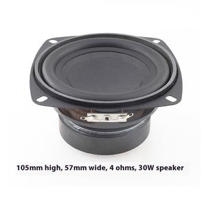 高保真 4 英寸 105 毫米方形低音炮 RGB LED 4 欧 30W 家用有线音箱 电池供电 现货 - Product Image 2