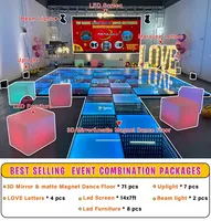 Location magnétique miroir 3d starlit led piste de danse à vendre