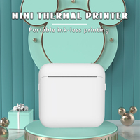 Printer Label Termal Mini Portabel M12, Pencetakan Tanpa Tinta, Kompatibel dengan Perangkat Seluler, 1200mAh, Konektivitas Bluetooth