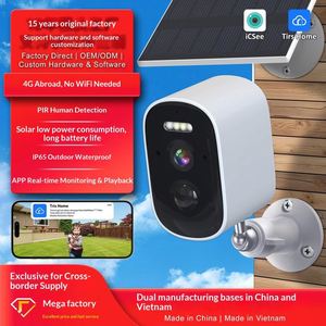 Cámara de Seguridad 4G/5G con Ángulo de Visión de 90 Grados, Tipo Nido de Pájaro, con Cable Negro para Casa, Varilla Multiarticulada, Icsee Station4K 12Mp Wi-Fi - Product Image 1