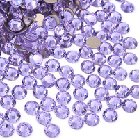 1440 pièces de strass non thermocollants SS3-SS30, pierres en verre de qualité supérieure, dorées, à dos plat, pour le nail art et les vêtements