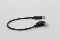 Kabel Pengisi Daya USB 2.0 Male ke Mini B Male 5-Pin Tembaga Hitam Sudut Kanan 90 Derajat, Panjang 0.3m-5m untuk Printer, Promo Hot Sale
