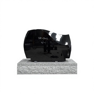 Gray Granite Serpentine <b>Memorial</b> Monument Headstone with American Traditional Design - Product Image 3