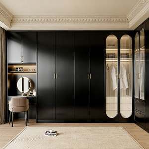 Armario de Vidrio Teñido Blanco Moderno de Estilo Italiano Personalizado BALOM, Armario de Diseño Moderno Plano y Minimalista de Lujo, Muebles de Dormitorio - Product Image 6