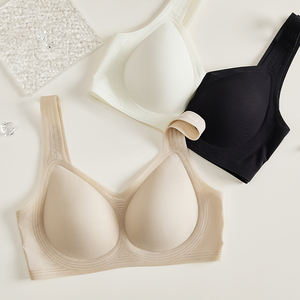 Soutien-gorge sans bretelles 2026, bretelles larges non réglables, tissu ultra-fin, ajustement sans couture, coussinets intégrés pour jeunes femmes, vêtements de nuit, vente en gros - Product Image 1