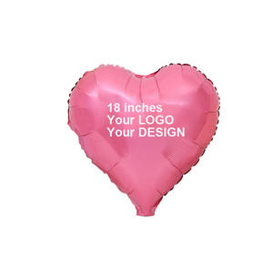 Globo Inflable Publicitario <span class=keywords><strong>de</strong></span> Mylar en Forma <span class=keywords><strong>de</strong></span> Corazón <span class=keywords><strong>de</strong></span> 18 Pulgadas, Reutilizable, <span class=keywords><strong>con</strong></span> Impresión <span class=keywords><strong>de</strong></span> Logotipo Personalizado en Uno o Dos Colores, 100 Unidades - Product Image 1