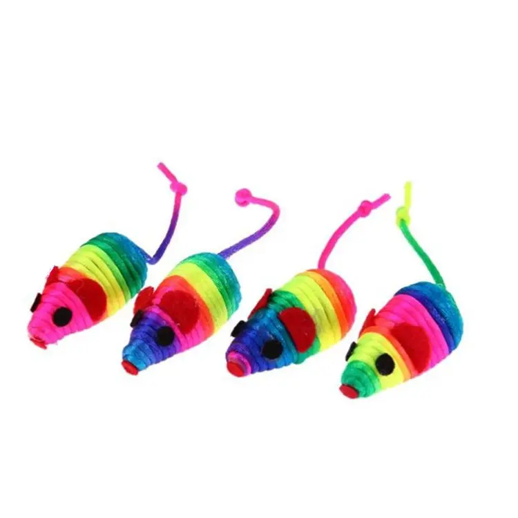 Haustierspielzeug sieben farbiges Seil Minimisch-Spielzeug rauschendes Haustier Katze Mäuse-Spielzeug