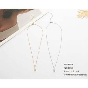 Collar con Colgante de Diamante con Letra A Angelina, Cadena de Acero Inoxidable, Color Oro y Plata, Joyería para Mujer - Product Image 3